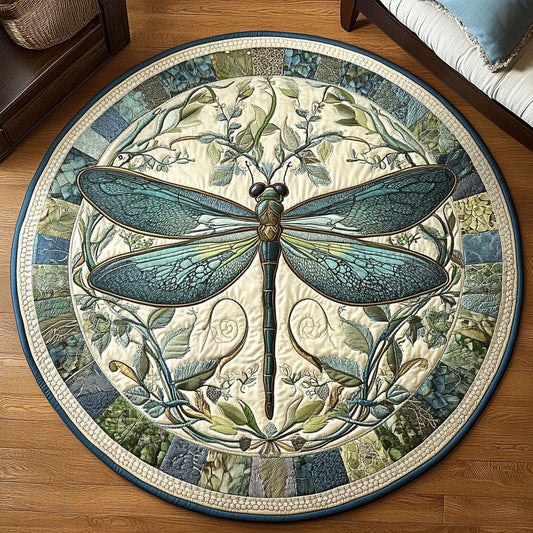 Verdant Elegance Quilted Round Mat NCU0NT3832