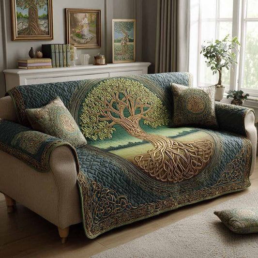 Verdant Legacy Quilted Sofa Cover NCU0XD2385