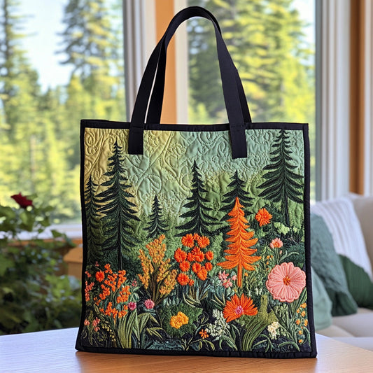 Verdant Peace Quilted Tote Bag NCU0DV6741