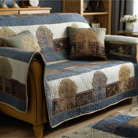 Verdant Promise Quilted Sofa Cover NCU0PT11293