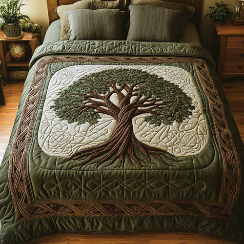 Verdant Soul Quilted Blanket NCU0XD2691