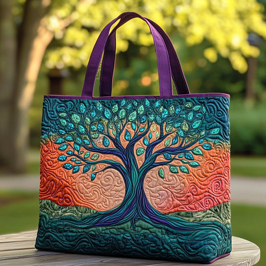 Verdant Spirit Quilted Tote Bag NCU0DV7146