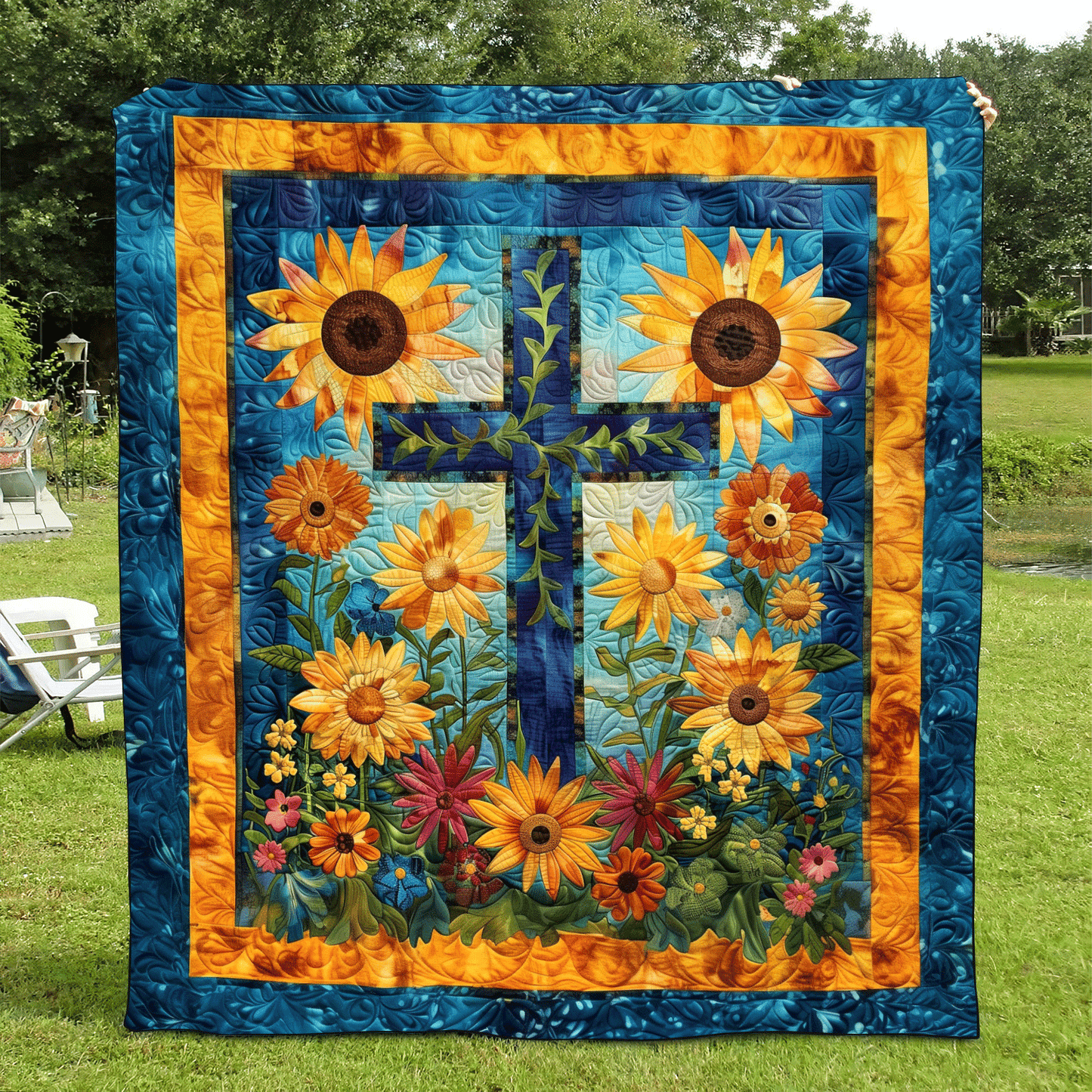 Vibrant Fields Quilted Blanket NCU0TH999