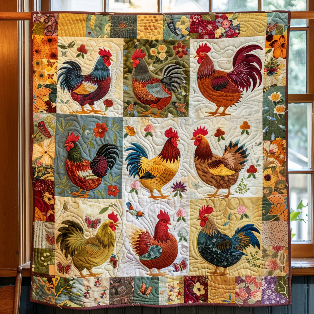 Chicken Quilted Blanket NCU0VT26