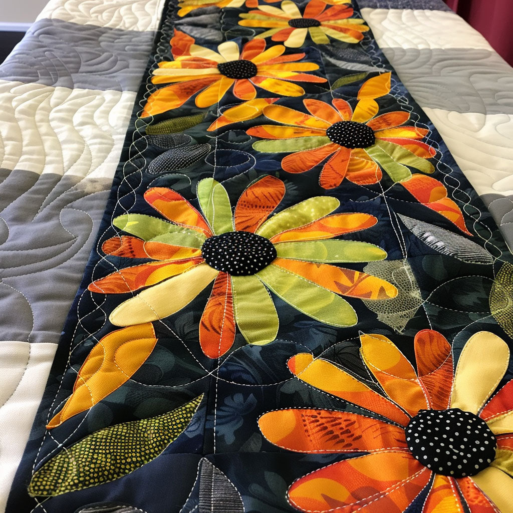 Vibrant Vine Garden Quilted Table Runner NCU0TL376