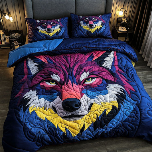 Vibrant Alpha 3-Piece Quilted Bedding Set NCU0NT4917