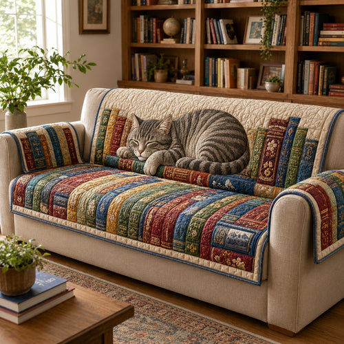 Vibrant Archive Whiskers Quilted Sofa Cover NCU0VL3886