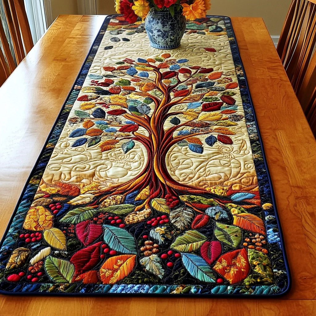 Vibrant Autumn Bliss Quilted Table Runner NCU0NT3024