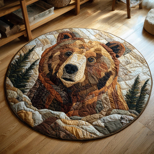 Vibrant Bear Quilted Round Mat NCU0HH072