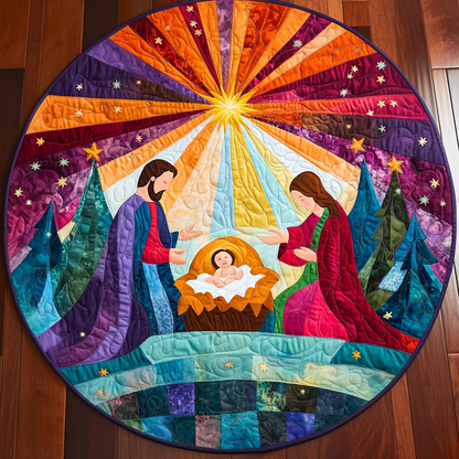 Vibrant Bethlehem Quilted Round Mat NCU0DV1245