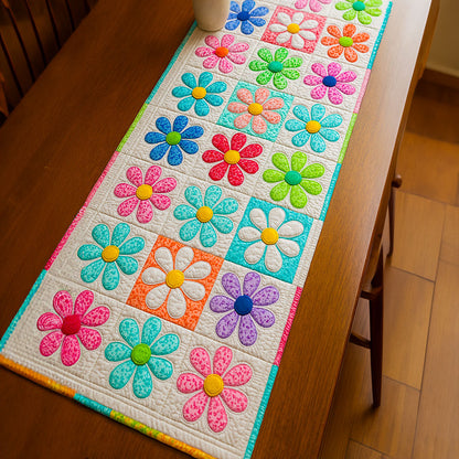 Vibrant Blooms Quilted Table Runner NCU0NT5383