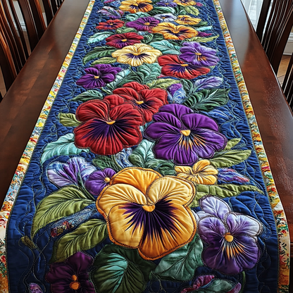 Vibrant Blossom Quilted Table Runner NCU0DK7095