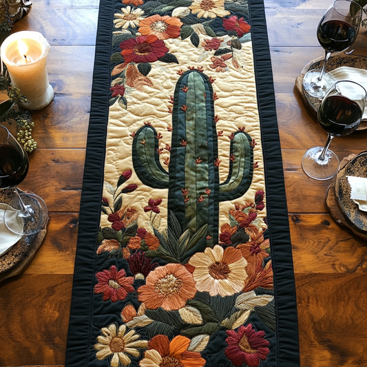 Vibrant Cactus Quilted Table Runner NCU0VH5864