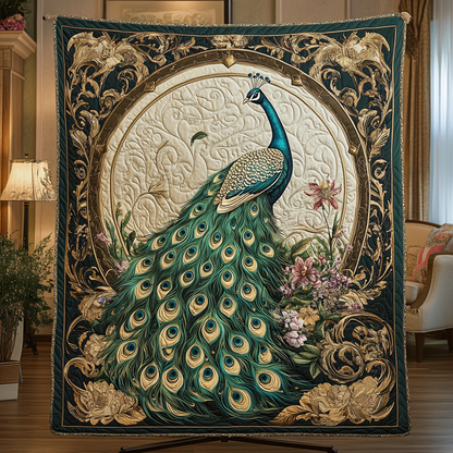 Vibrant Feathers Quilted Blanket NCU0VH3114