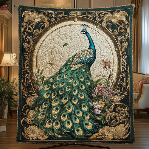Vibrant Feathers Quilted Blanket NCU0VH3114