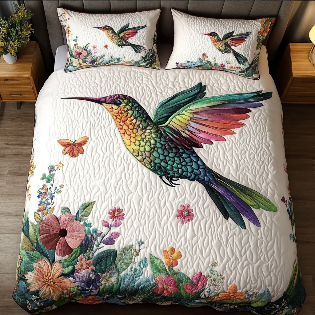Vibrant Flight 3-Piece Quilted Bedding Set NCU0DK7058