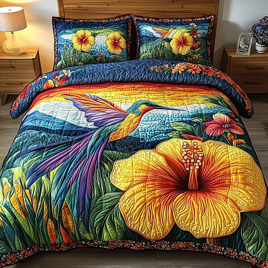 Vibrant Flight 3-Piece Quilted Bedding Set NCU0VL2148