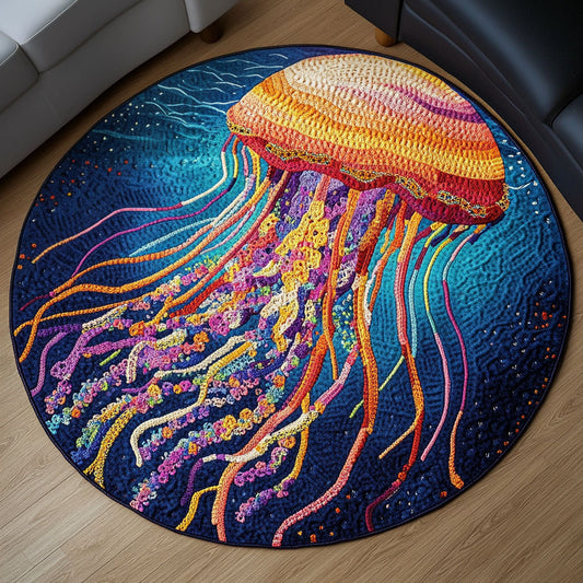 Vibrant Flow Quilted Round Mat NCU0NT4843