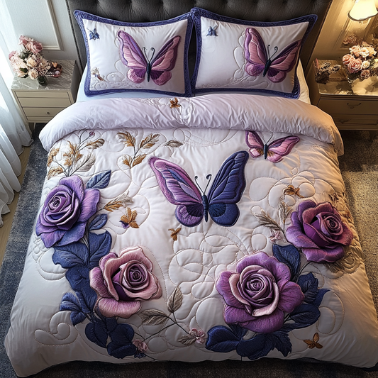 Vibrant Flutter 3-Piece Quilted Bedding Set NCU0DV4876