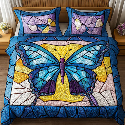 Vibrant Flutter 3-Piece Quilted Bedding Set NCU0NT6553