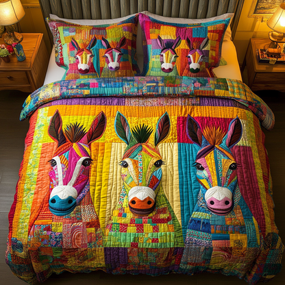 Vibrant Herd 3-Piece Quilted Bedding Set NCU0VH2389