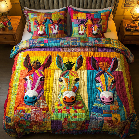 Vibrant Herd 3-Piece Quilted Bedding Set NCU0VH2389