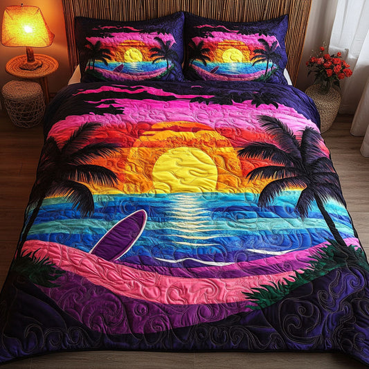 Vibrant Horizons 3-Piece Quilted Bedding Set NCU0NT5564