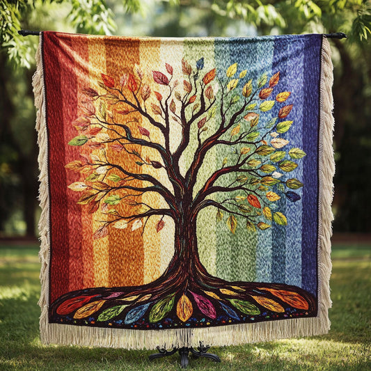 Vibrant Life Tree Woven Sofa Blanket NCU0NT4784