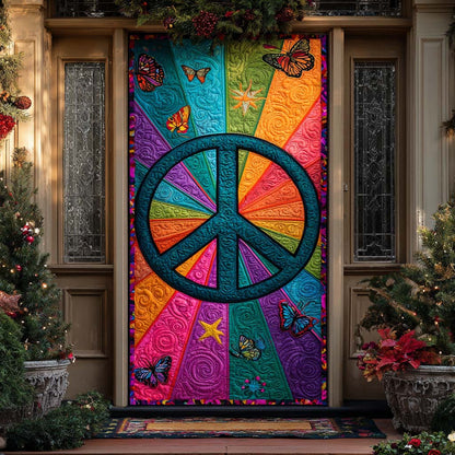 Vibrant Mandala Peace Quilted Door Cover NCU0XD1620