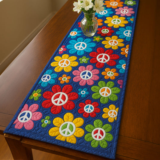 Vibrant Peace Quilted Table Runner NCU0NT5332