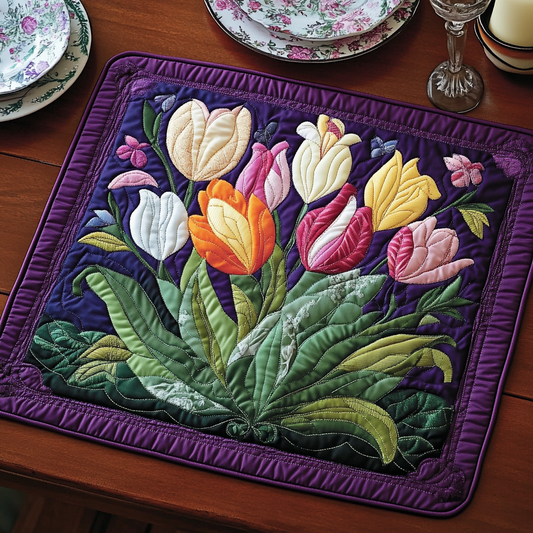 Vibrant Petals Quilted Place Mat NCU0VH3392