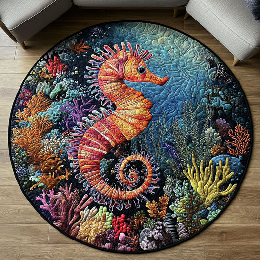 Vibrant Reef Explorer Quilted Round Mat NCU0NT4849