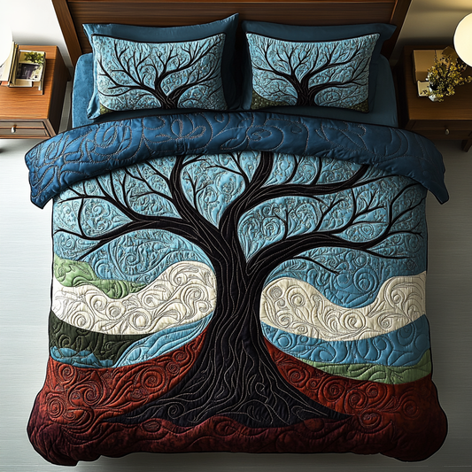 Vibrant Roots 3-Piece Quilted Bedding Set NCU0DK7715