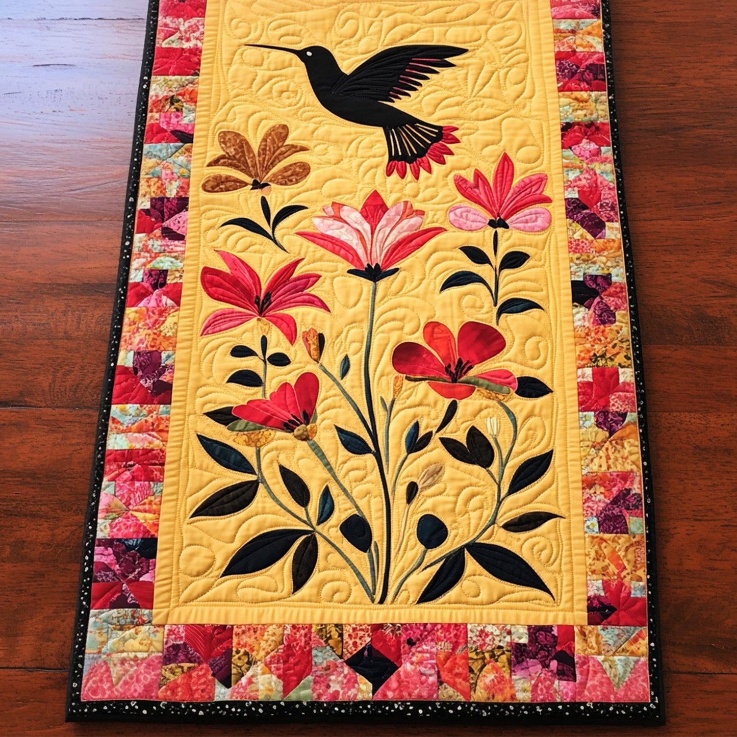 Vibrant Spirit Quilted Table Runner NCU0PT6742