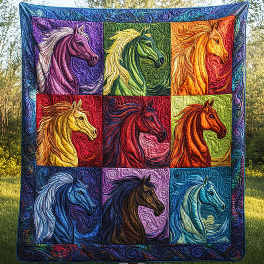 Vibrant Stallions Quilted Blanket NCU0NT6509