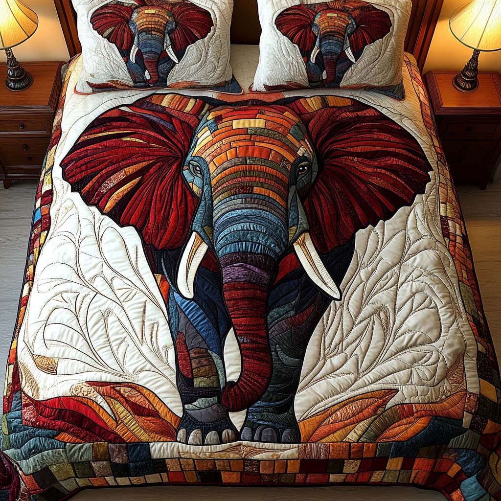 Vibrant Strength 3-Piece Quilted Bedding Set NCU0NT2071