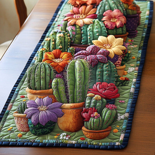 Vibrant Succulents Quilted Table Runner NCU0NT3933