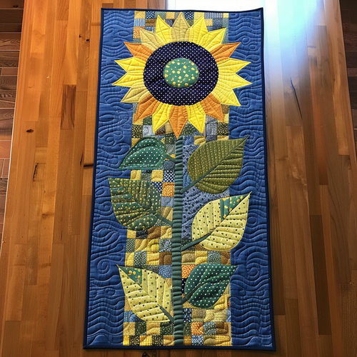 Vibrant Sunflowers Quilted Table Runner NCU0VL194