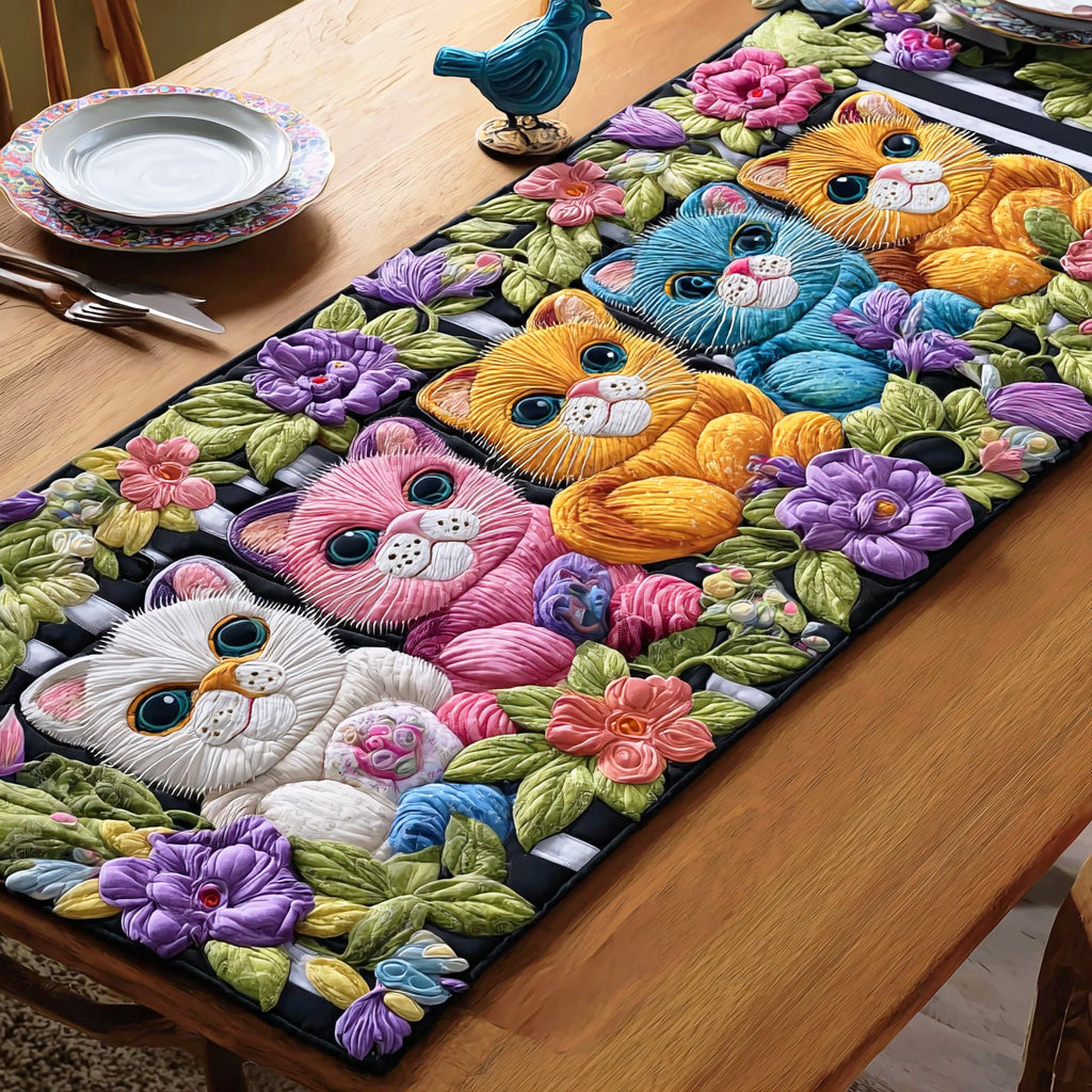 Vibrant Tail Whirl Quilted Table Runner NCU0TD1187