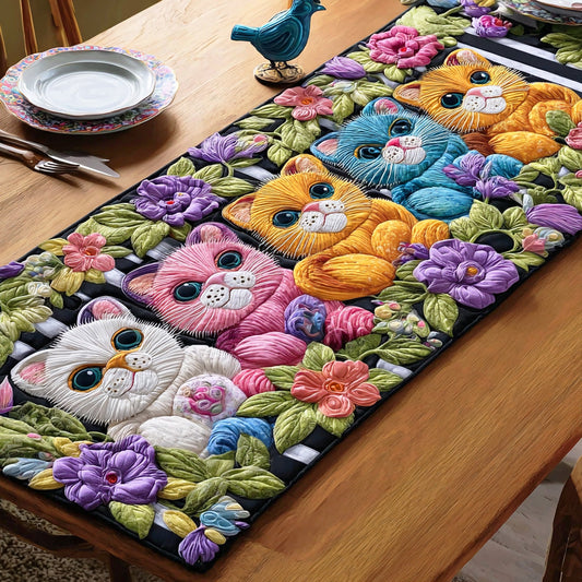 Vibrant Tail Whirl Quilted Table Runner NCU0TD1187