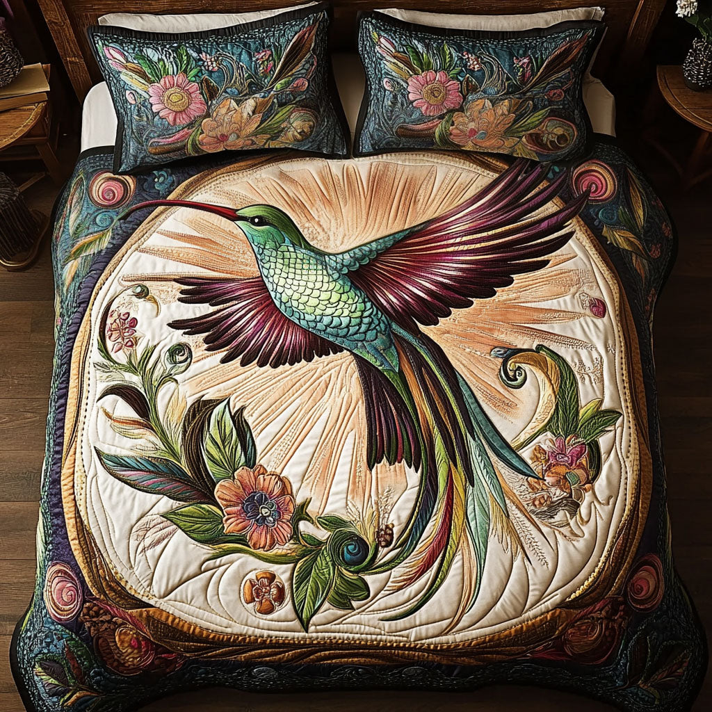 Vibrant Whirl 3-Piece Quilted Bedding Set NCU0PT3616