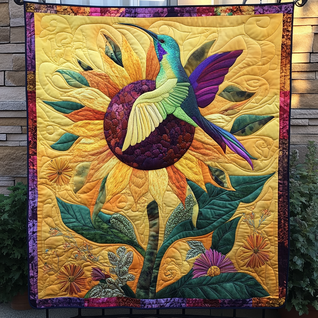 Vibrant Whispers Quilted Blanket NCU0DK704