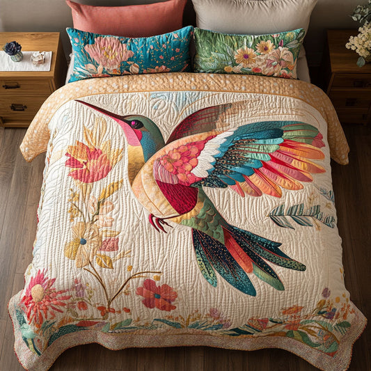 Vibrant Wings 3-Piece Quilted Bedding Set NCU0NT4978