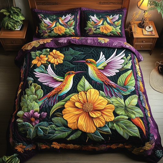 Vibrant Wings 3-Piece Quilted Bedding Set NCU0VH2437