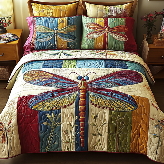 Vibrant Wings 3-Piece Quilted Bedding Set NCU0VH4074