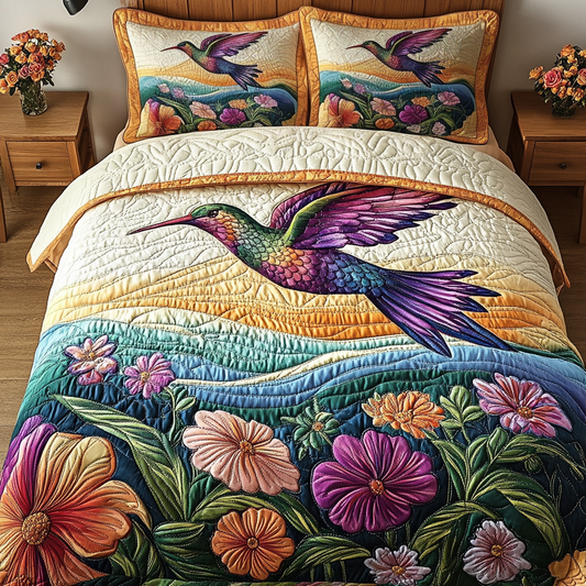 Vibrant Wings 3-Piece Quilted Bedding Set NCU0VL2138