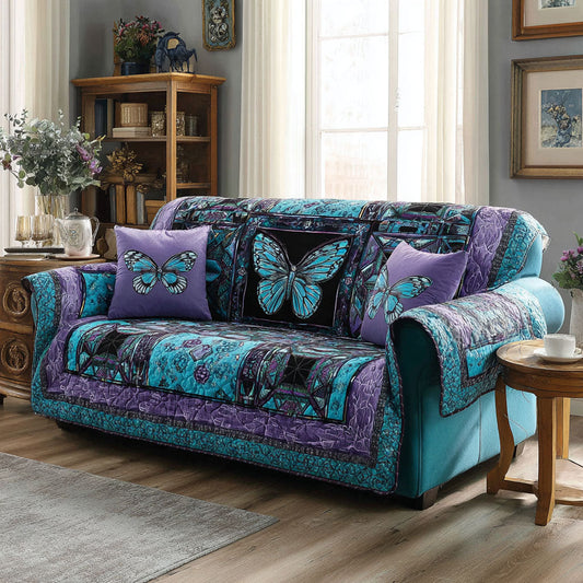 Vibrant Wings Quilted Sofa Cover NCU0DK12017