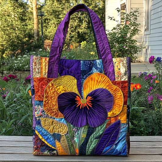 Victorian Violet Quilted Tote Bag NCU0PT8308