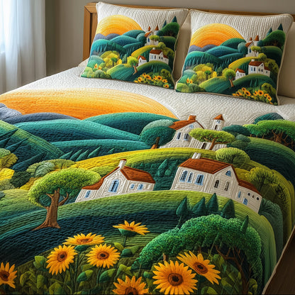 Village Serenity 3-Piece Quilted Bedding Set NCU0TH3050