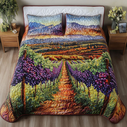 Vineyard Indulgence 3-Piece Quilted Bedding Set NCU0NT6024